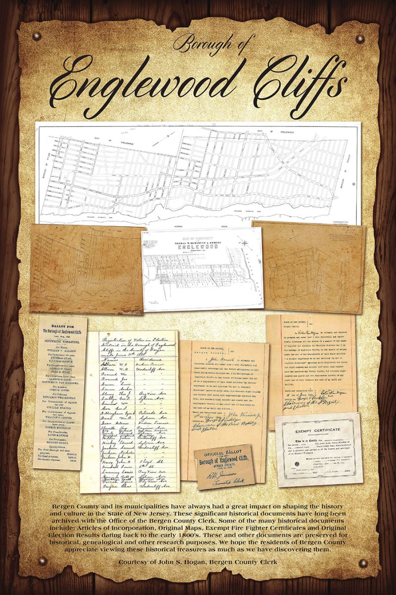 Engelwooid Cliffs Historic Poster